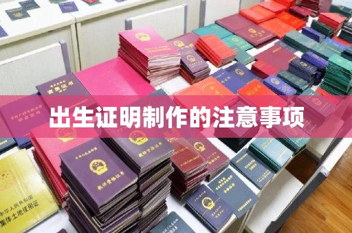 黄陵出生证明制作的注意事项