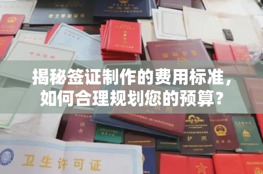 黄陵揭秘签证制作的费用标准，如何合理规划您的预算？