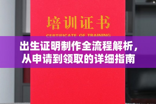 黄陵出生证明制作全流程解析，从申请到领取的详细指南